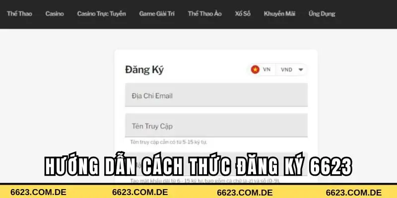 Từng bước thực hiện đăng ký 6623 đơn giản