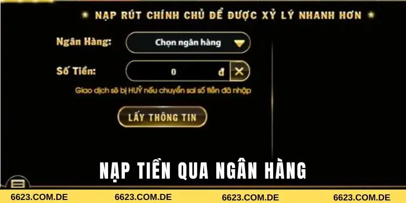 Từng bước nạp tiền 6623 đơn giản nhất
